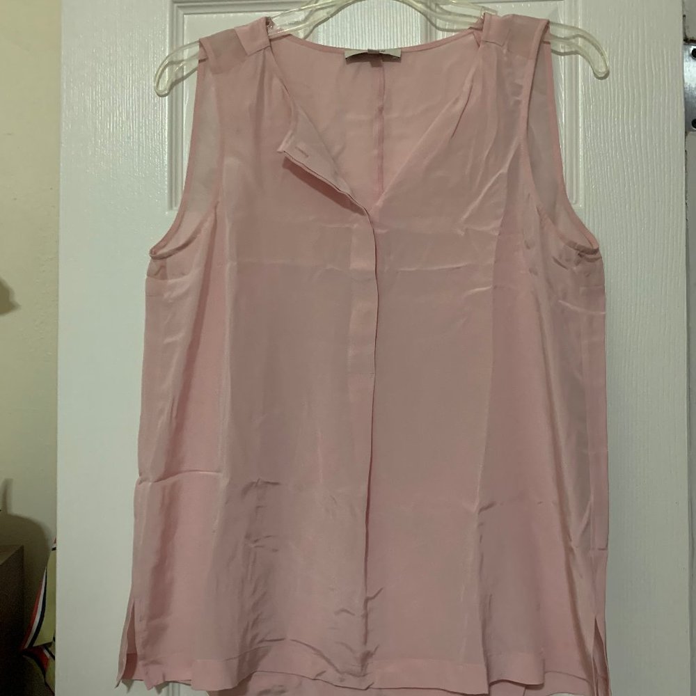 Madewell, Pink Silk Top, Small
